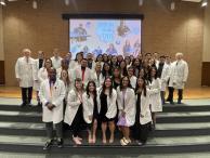 Respiratory Care Class of 2025 poses at white coat ceremony