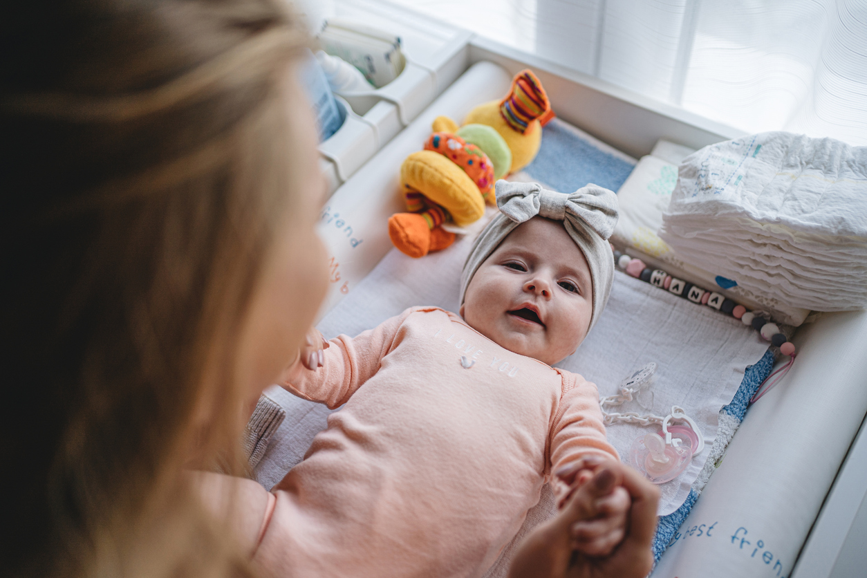 Baby at a doctor's office