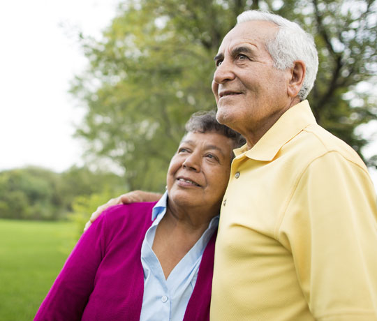 Happy older couple