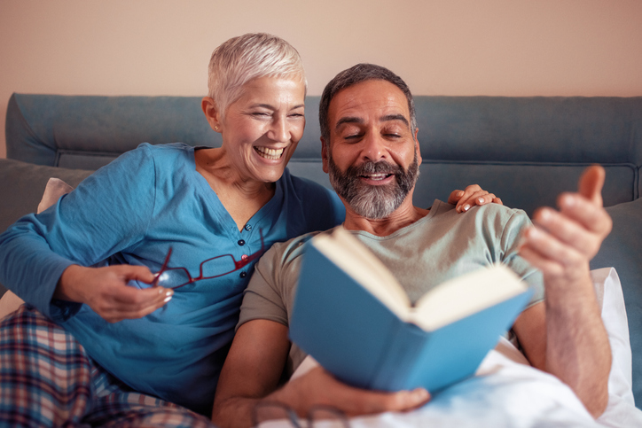 Couple getting ready for bed