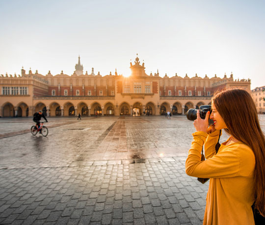 Travelers taking pictures