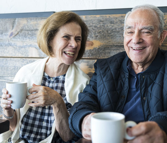 Couple with coffee