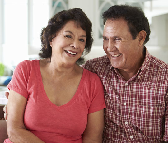 Smiling and happy couple