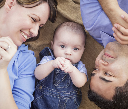 parents with baby