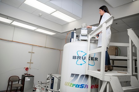 Dr. Cano utilizes the NMR