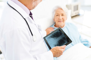 Doctor with elderly patient