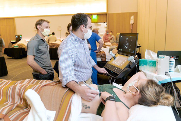 POCUS Ultrasound care review with instructors