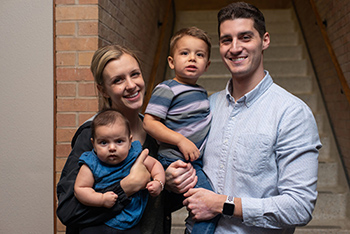 family smiling together