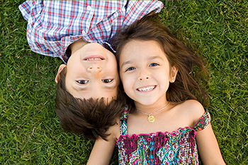 kids smiling together