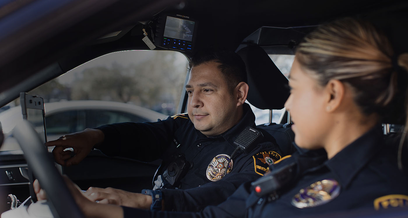Campus police on patrol monitoring UTHSCSA