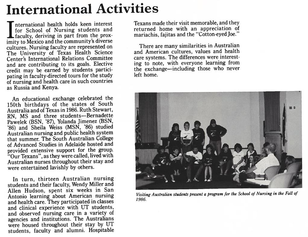 new paper clipping Nursing’s first study abroad program