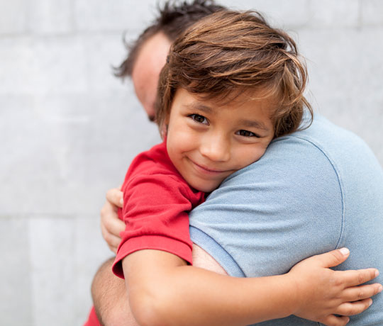 Young child with father