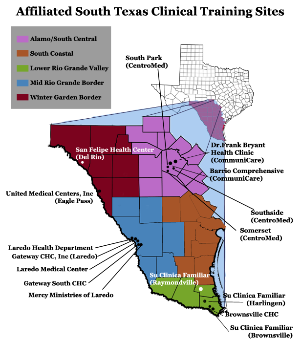 Map of South Texas DEON