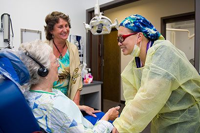 UT Health San Antonio dental oral health dentist with patient