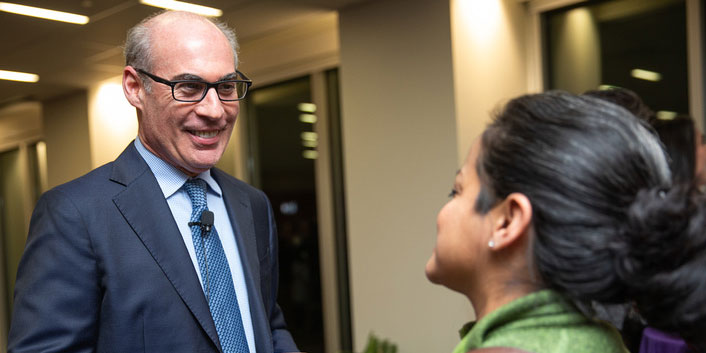 Dr. Loomer with Legacy student