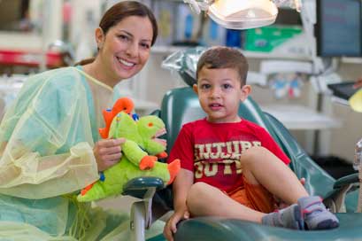 Dr. Cervantes and pediatric patient