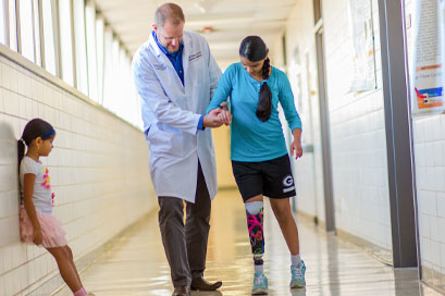 Dr. Rettele with young patient