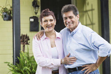 Happy husband and wife