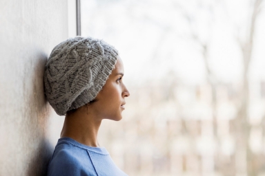 Cancer patient with cap