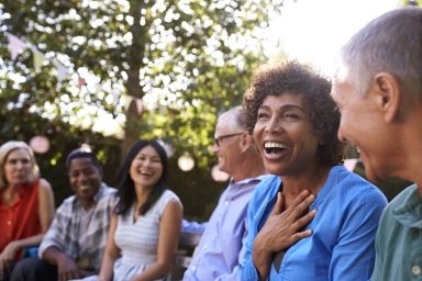 Group of smiling older people