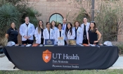 PA studies students, Dean Shelledy and faculty at dedication of UT Center for Education and Research in Laredo