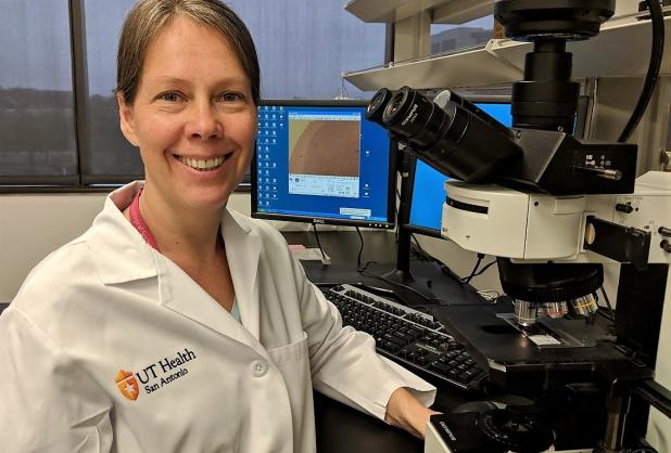 Dr. Aleksandra Gruslova, postdoctoral fellow, conducts in vitro and in vivo experiments for preclinical drug development.